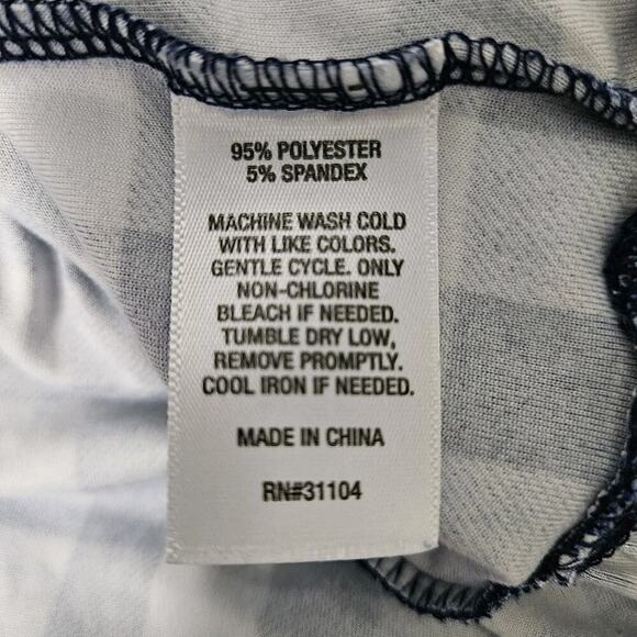 Crown & Ivy Ruffle Checked PJ Set Blue & White 2pc Tank Top Shorts Womens Sz S - Picture 7 of 7